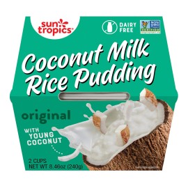 Sun Tropics Coconut Milk Rice Pudding Pack of 6 Dairy Free Vegan Snack Cups