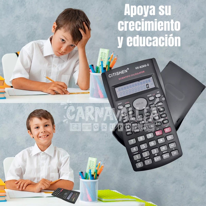 Grupo Carnavallia Calculadora Cientifica Escolar 240 Funciones 12 Digitos Pila