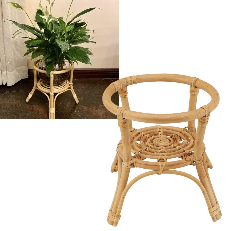 Plant Stand Flower Pot Rack Rattan Minimalist Stable 9.4in Diameter