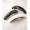 Vingtaine H7823-BK Barrette, Hair Clip, Color, Enamel, Oval Gloss, Office,