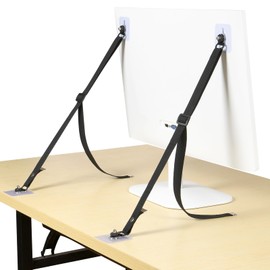 HOTUT Adjustable TV Safety Strap, 2 PCS TV Straps Anti-Tip Furniture Straps, No Drill Furniture Wall Anchor TV Straps Child Safety, Baby Proofing TV Secure Strap for Flat Screens Cabinet Table Dresser