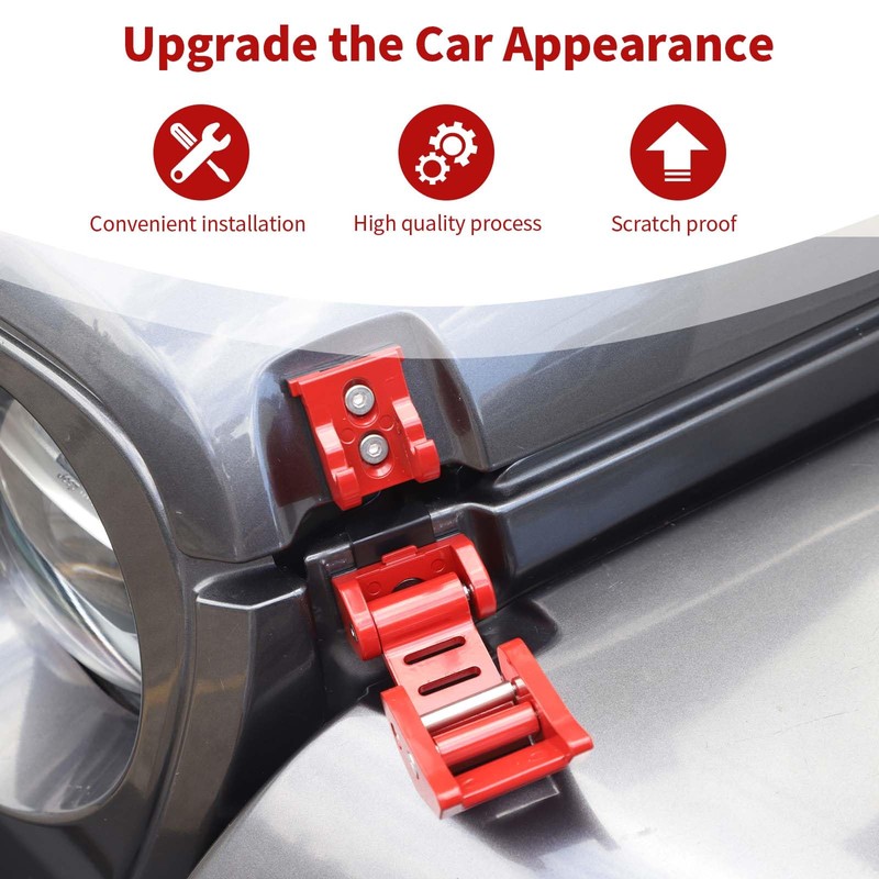 PDKLIN for Jeep Hood Latches Lock Catch Kit for Jeep