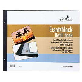 Goldbook spare block 38x30 30 Pages black+ Schrauben 83077