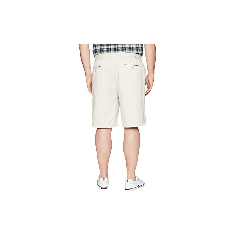 Nautica Mens Cotton Twill Flat Front Chino Shorts, Nautica stone,