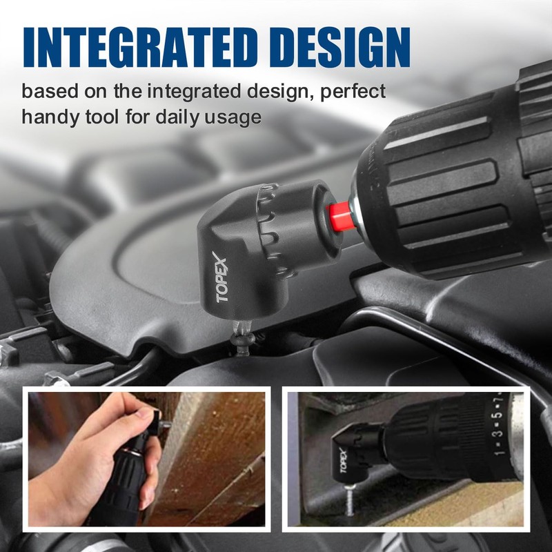 TOPEX 13Pcs Drill Socket Adapter Set, Heavy Duty Impact Grade