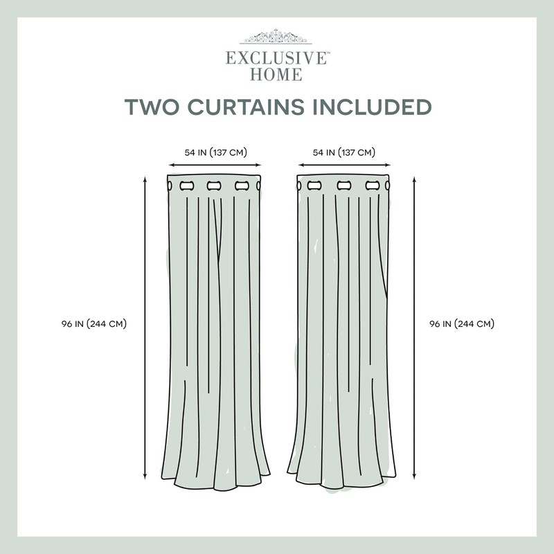 Exclusive Home Indoor/Outdoor Solid Cabana Grommet Top Curtain Panel, Medium