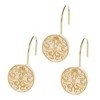 Creative Scents Shannon Decorative Shower Curtain Hooks Gold - Set