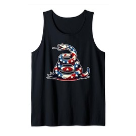 Gadsden Flag Don't Rattlesnake Tread American USA Flag Stars Tank Top
