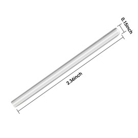 Duogalia 100PC Fiber Heat Shrinkable Tube (5.5mm Dia x 60mm length) Double Steel Needle Clear PE Fiber Splice Tubes Optical Fiber Fusion Splice Protection Sleeves