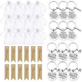 GADITIEK 12 Pieces Thank You Keychain Gifts, Inspirational Keychain, Appreciation Gifts for Coworkers Bosses Teacher, Office Christmas Gifts Going Away Farewell Gifts