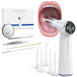 Upgraded Electric Tonsil Stone Remover – High-Precision & Painless Cleaning, Food-Grade Material, 6 Suction Levels | Tonsil Stone Removal Kit with LED Light, Oral Protection & 11 Attachments