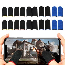 Pack of 20 Mobile Finger Sleeves for Gaming | Thumb Sleeves for Mobile Gaming | Anti Sweat Anti Dryness Breathable Fibre | Finger Sleeve Gaming Gloves
