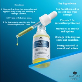 Nature Spell Bond Repair Hair Oil 30ml - Protects & Restores Weakened Hair - Hair Treatment Suitable for All Hair Types