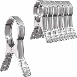 Stainless Steel Pool Cover Clips Beach Towel Clips, 6Pcs Stainless Steel Beach Towel Clip,Stainless Steel Beach Towel Clip Clamp,Stainless Steel Beach Chair Towel Clip,Stainless Steel Pool Towel Clip