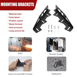 6X 3'' LED Cube Fog Light Pod Hidden Bumper Triple Foglamp Mounting Bracket w/Rocker Switch Wiring Kit Compatible with Ford Raptor 2017-2020