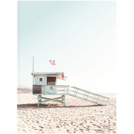 Fine Art Canvas Santa Monica 2 Canvas Wall Decor by Artist Sisi & Seb for Living Room, Bedroom, Bathroom, Kitchen, Office, Bar, Dining & Guest Room - Ready to Hang - 35 in x 46 in