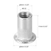 TA-VIGOR 100Pcs #8-32 Rivet Nuts, 304 Stainless Steel Knurled Flat