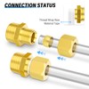 TAILONZ PNEUMATIC 2PCS Brass Compression Tube Pipe Fitting Connector, 10MM