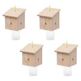 Carpenter Bee Trap for Outside - Pentroof Style Nature Hanging Wood Carpenter Bee Traps Outdoor - Best Bee Trap - Insect Traps with Removable Vault