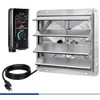 iLIVING 16" Wall Mounted Shutter Exhaust Fan, Automatic Shutter, with