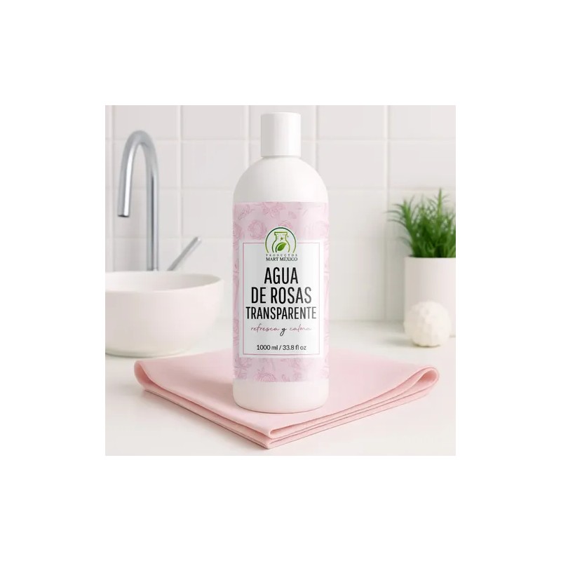 Agua De Rosas Hidratante Transparente 1 Litros