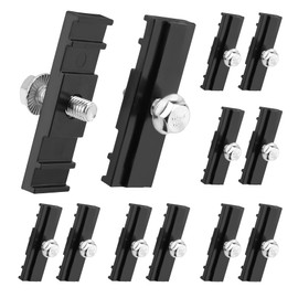 12pcs Chain Link Fences Signs Mounts Fastener Brackets Clips with Stainless Steel Bolts, for Standard Chain Link Fence Sign Mounting Support Rack , Metal Flags Banners Displays Signs Mounts