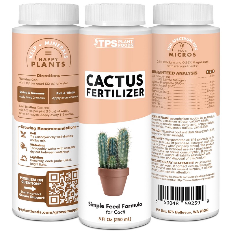 TPS NUTRIENTS Cactus Fertilizer for Cacti and All Desert Plants,