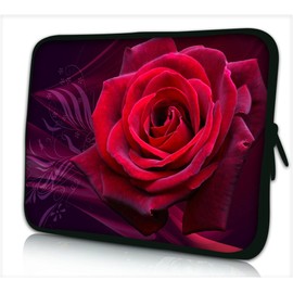 15"- 15.6" inch Tablet Laptop Notebook MacBook Sleeve Case Bag Pouch Protective Skin Cover by Funky Planet Bags/Cases (Rose 2)