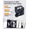 Replacement for Dymo 18051 Compatible Industrial Heat Shrink Tube Labels