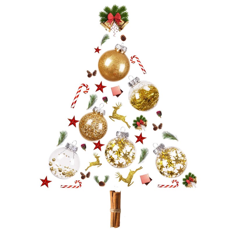HBlife Christmas Ball (Gold, 2.36” 30PCS)