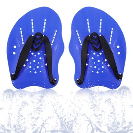 Oruola 1 Pair Hand Paddles for Swimming Training,Swimming Hand Paddles with Adjustable Straps,Strength Training Aid Pool Exercise Equipment Accessories Swim Paddle for Adults Kids Children Unisex