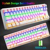 60% Mechanical Gaming Keyboard,Ultra-Compact Rainbow Backlit Keyboard Bluetooth 4.0 Tepy
