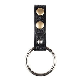 RYNO GEAR Basket Weave Leather Ring Flashlight Holder