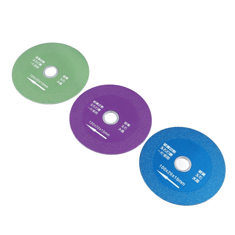 3PCS Set Glass Cutting Disc Green Blue Purple Super Slim