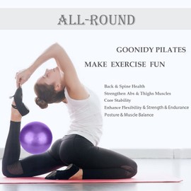 Goonidy Small Pilates Ball for Therapy Mini Workout Core 9 Inch Small Exercise Mini Bender Pilates, Yoga, Workout, Bender, Core Training and Physical Therapy, Improves Balance