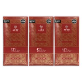 Auro 42% Milk Chocolate 3 Pack - Filipino Chocolate - Premium, Made At Origin, Direct Trade, Bean-to-Bar, Woman Owned, BIPOC Owned - Gluten-Free, Halal - Bundle