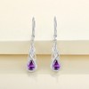 YL Infinity Knot Drop Earrings 925 Sterling Silver 12 Birthstone