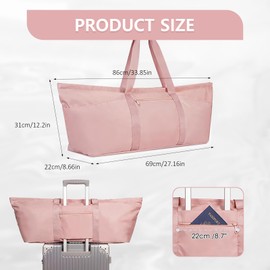 Women's Sports Bag, Yoga Bag for Mats and Accessories, Large Gym Bag Men, Yoga Mat Bag with Shoe Compartment & Wet Compartment, Adjustable Shoulder Strap, Fitness Bag for Pilates, Travel, Training