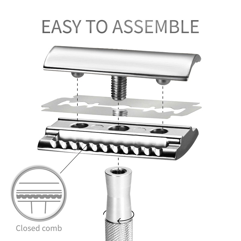 Bambaw Double Edge Safety Razor for Men & Women, Metal