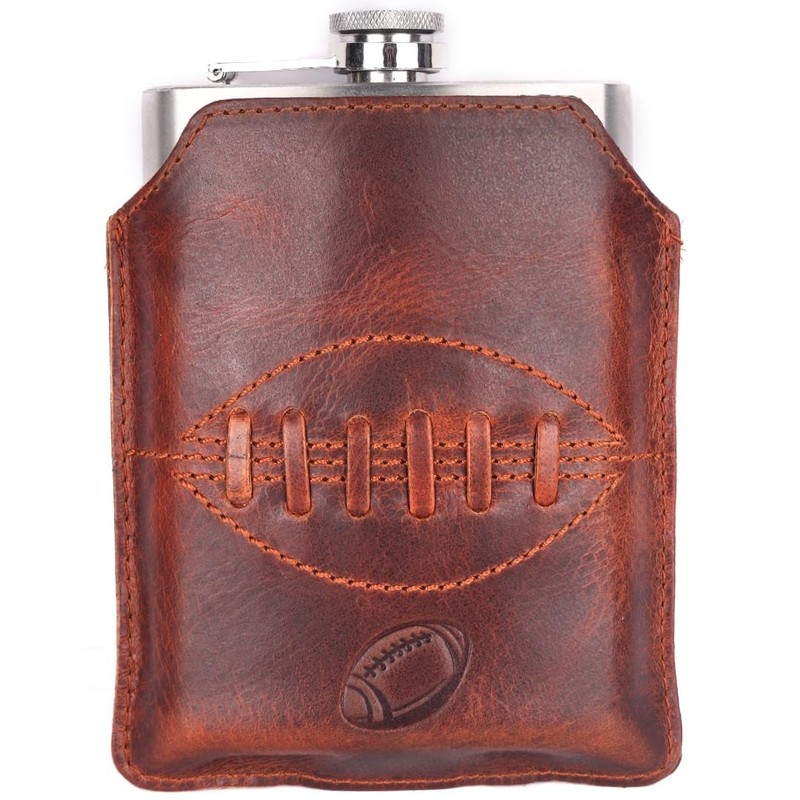 SPORTGIFTZ - Buffalo Leather Hip Flask | 8oz Capacity |