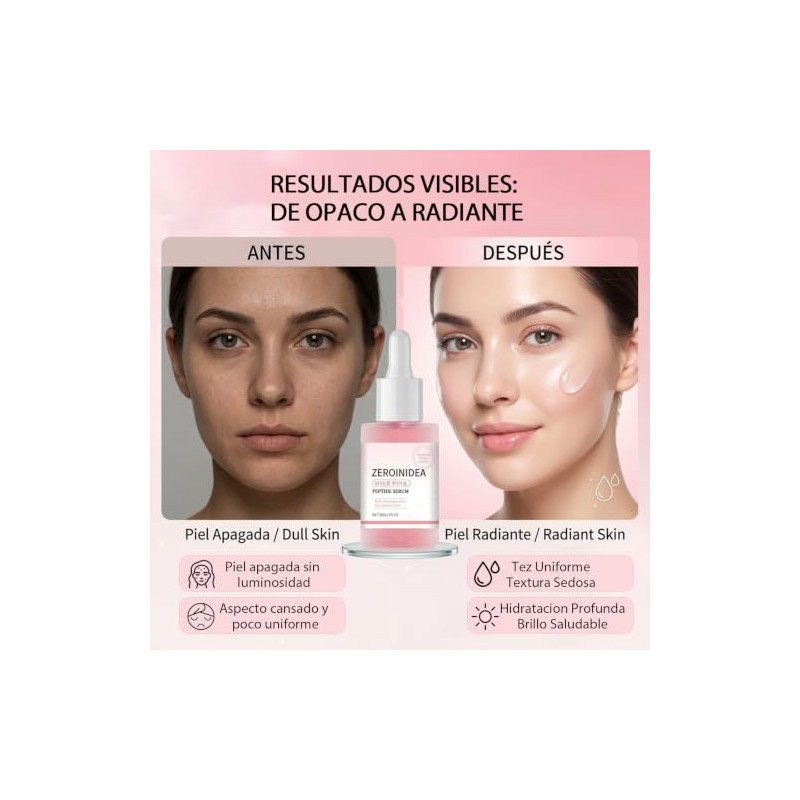 3PCS Serum Coreano Original,Pink Peptide Serum con PDRN,niacinamida y péptidos,Cuidado
