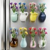 Mini Ceramic Vase Magnets for Fridge: 8-Pack Cute Tiny Magnetic,