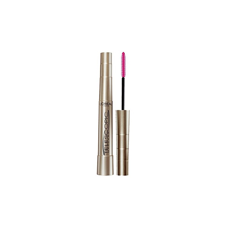 L'Oréal Paris - Máscara telescópica de maquillaje, Washable Blackest Black