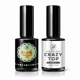 Nail prescription Gracia Jinbee Gijelly base gel 14ml+soft top gel 14ml genuine, Gijelly base gel+crazy top gel (soft), 1 piece, 14ml / 네일처방 그라시아 진비 지젤리 베이스젤14ml+소프트 탑젤14ml 정품, 지젤리베이스젤+크레이지탑젤(소프트), 1개, 14ml