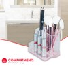 Home Basics Plastic Cosmetic Organizer with Rose Bottom | Separate