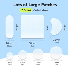 LitBear Large Pimple Patches (7 Sizes 112 Counts), Big Acne Patches, XL Hydrocol