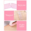 TEOYALL PE Lash Tapes, 5 Rolls Adhesive Micropore Breathable Pink