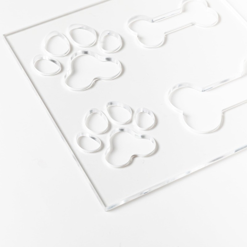 Colini Charcuterie Shape Dog Bone/Paw Router Board Handle Template Acrylic