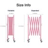 TRUNK Industrial Expandable Metal Barricade, 8 Feet, Pale Pink, Portable