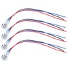 4 Sets PreWired Round LEDs Waterproof 2Color Signal Light Common